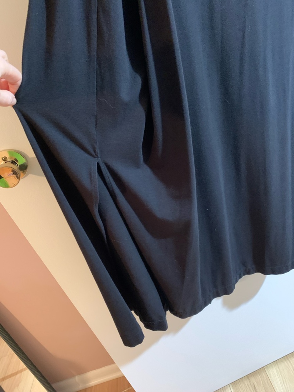 Cuyana Black Sleeveless Drape-Back midi dress - Picture 9 of 12